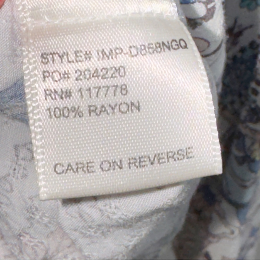 Lovestitch Boho Popover Peasant Blouse Blue/Pink Cottagecore Bohemian Sz Medium - Picture 8 of 10
